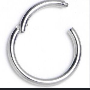Elegant Silver Hoop Nose Ring